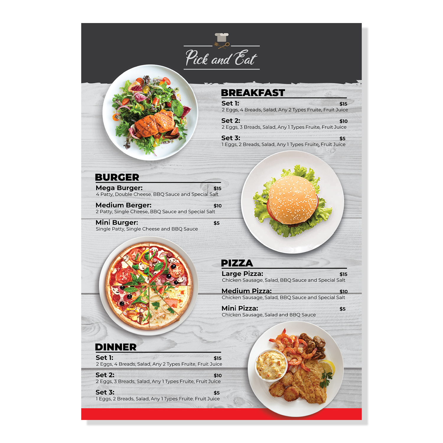 Menu Design Sample