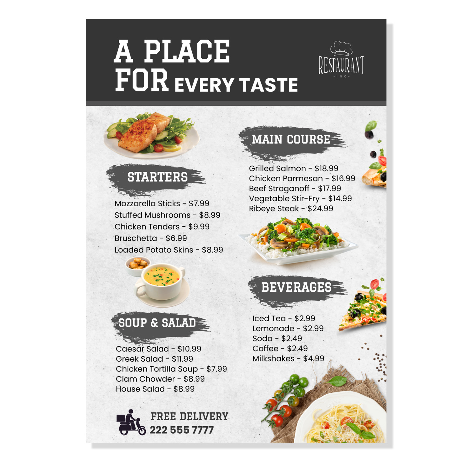 Menu Design Sample