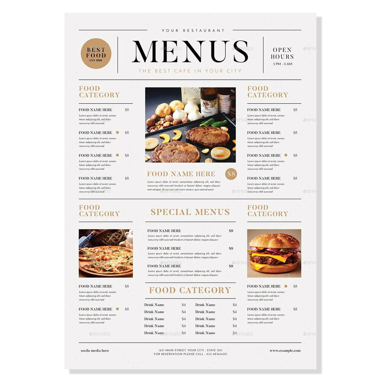Menu Design Sample