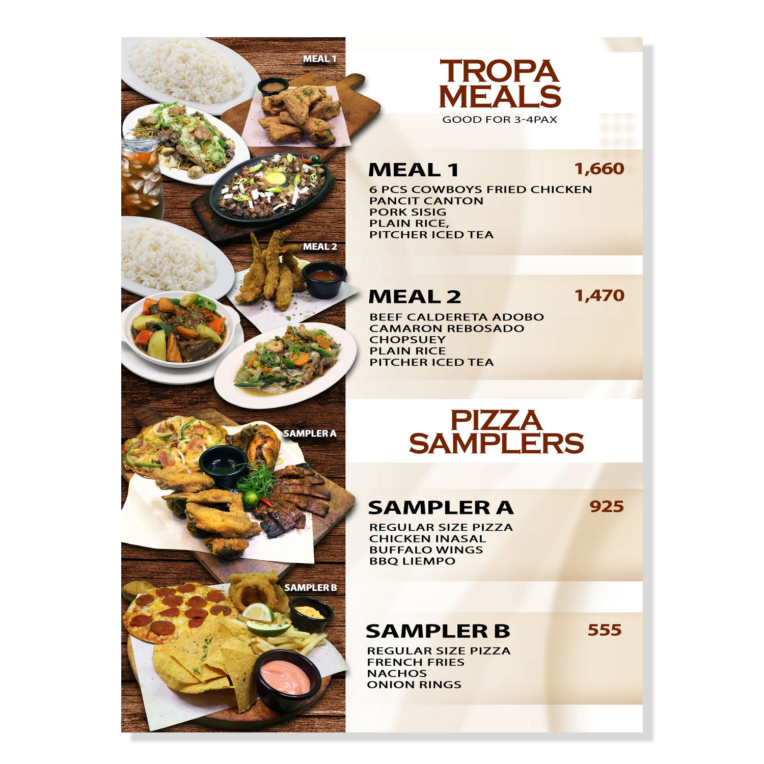 Menu Design Sample