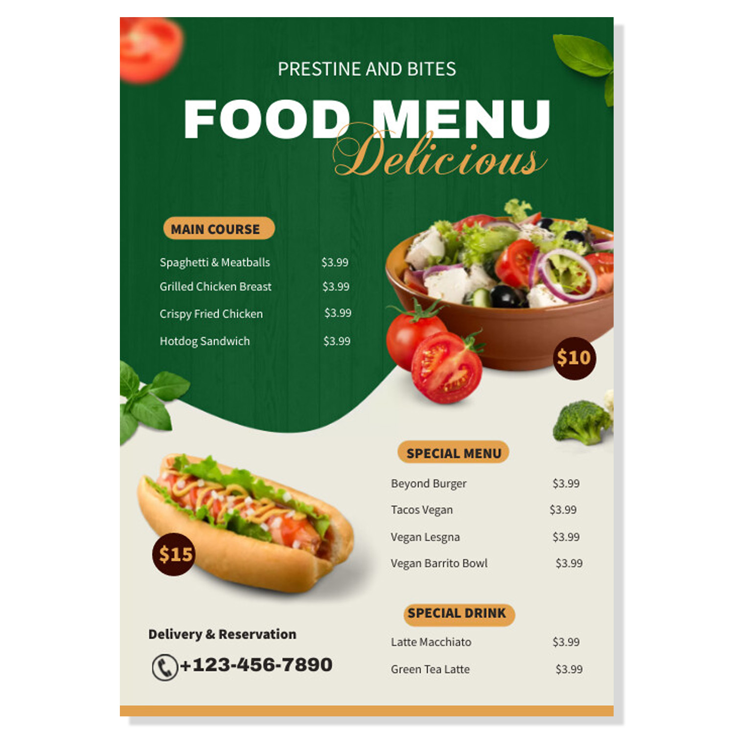 Menu Design Sample