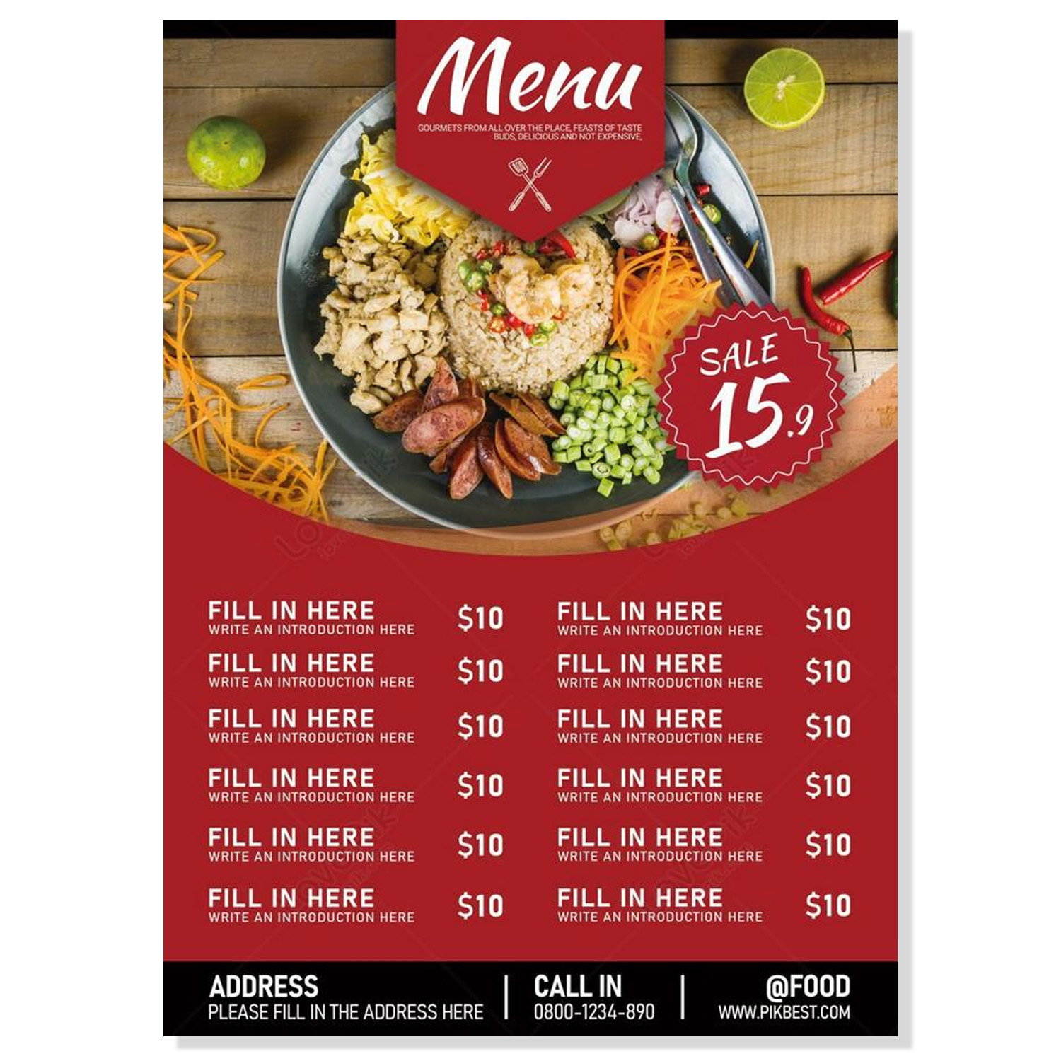 Menu Design Sample