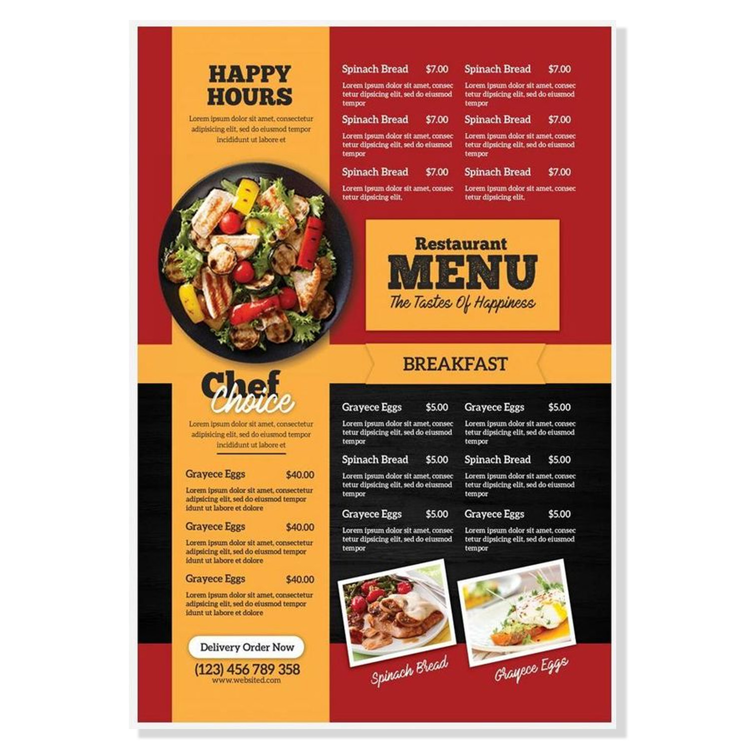 Menu Design Sample