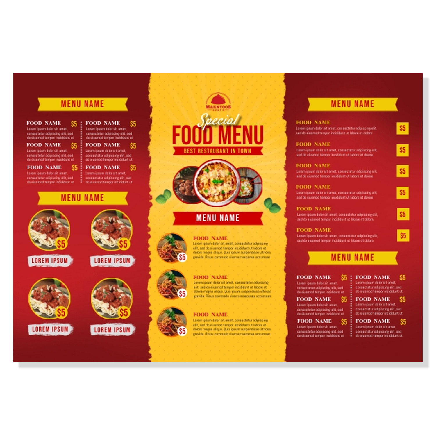 Menu Design Sample